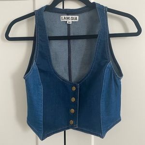 I. AM. GIA denim crop top